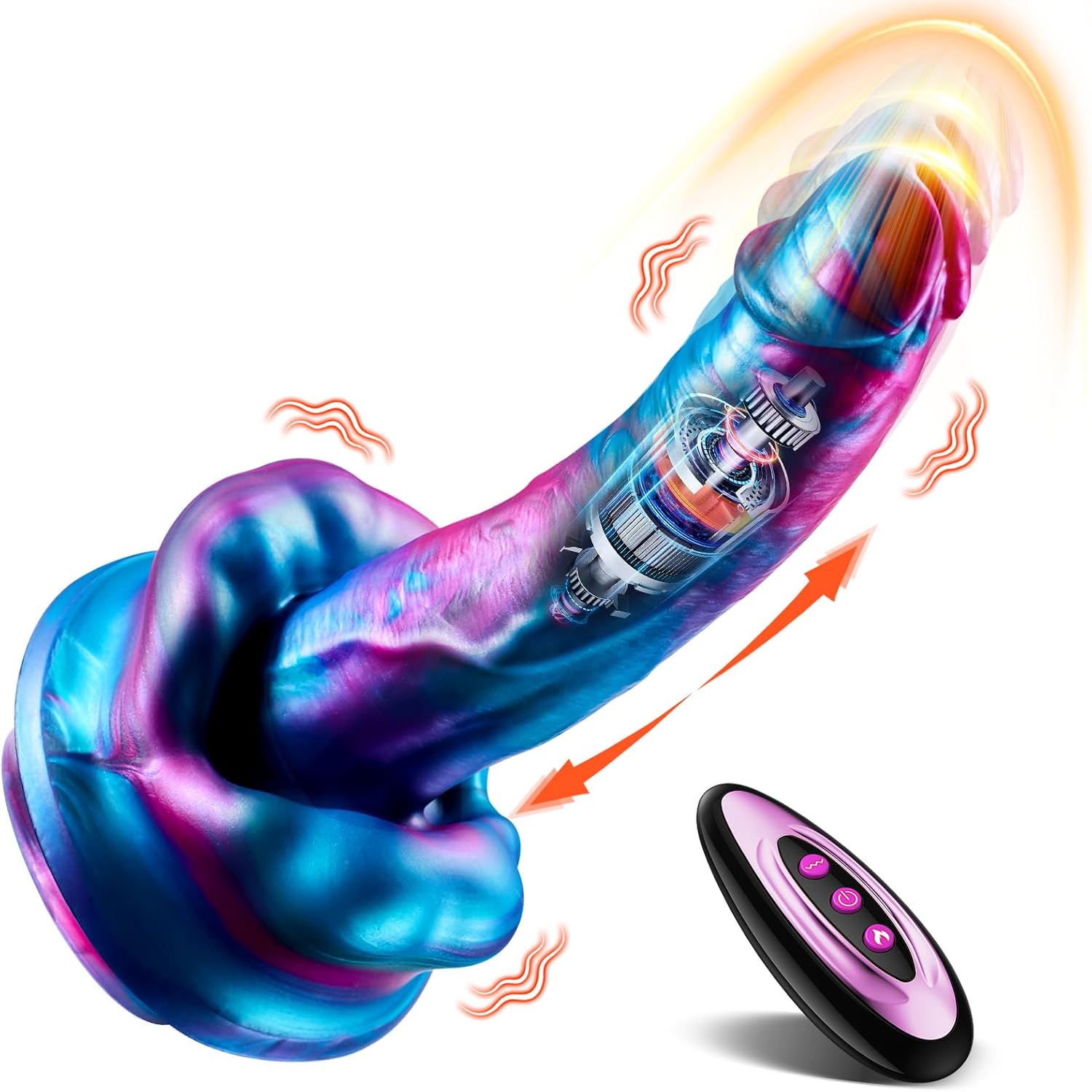 Fantasy Dildos 9”with 3 Thrusting & 7 Vibration & Heating Modes